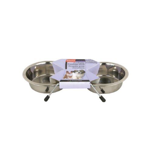 HARTZ - Comedero doble de acero inoxidable