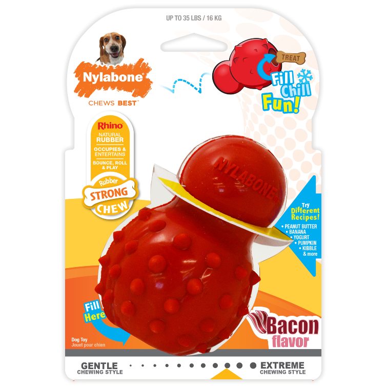 NYLABONE Red Cone Masticable pequeño sabor Tocino