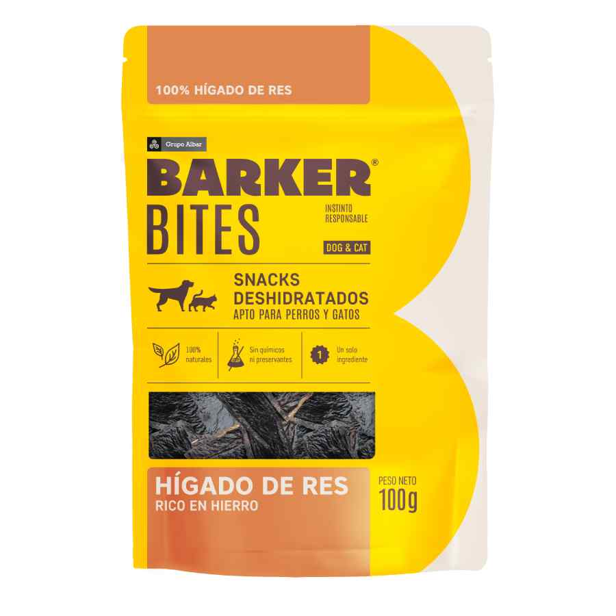Snack de Hígado de Res Deshidratado BARKER